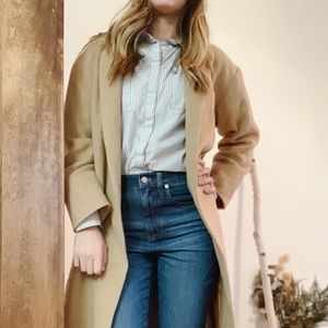 Warm and cozy TopShop camel jacket for winter!
